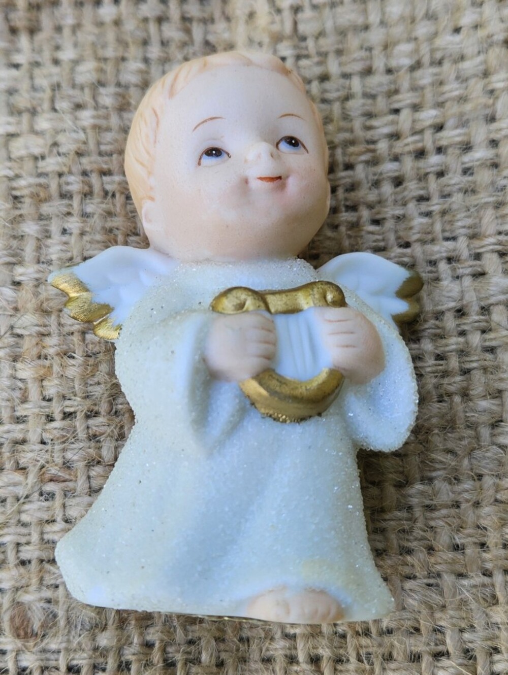 Vintage Angel Firgurine Porceline Figure Homco 5609 Christmas Nativity Decor